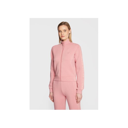 Guess Bluza New Allie Scuba V2YQ17 K7UW2 Różowy Shirt Fit ze sklepu MODIVO w kategorii Bluzy damskie - zdjęcie 168608835