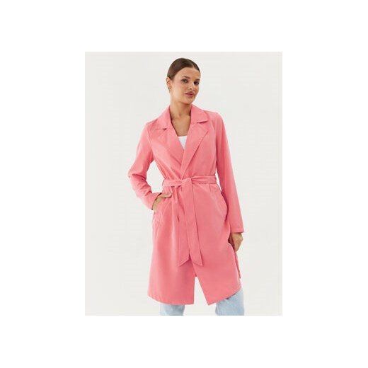 Vero Moda Trencz Billie Daisy 10281638 Różowy Regular Fit ze sklepu MODIVO w kategorii Płaszcze damskie - zdjęcie 168609148