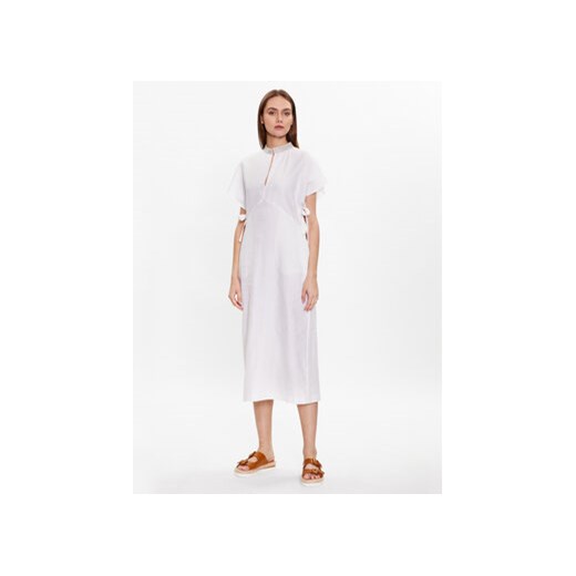 Fabiana Filippi Sukienka codzienna ABD273B577 Biały Regular Fit ze sklepu MODIVO w kategorii Sukienki - zdjęcie 168609256