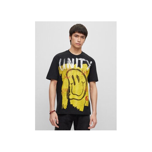 Hugo T-Shirt Dalkan 50494591 Czarny Relaxed Fit ze sklepu MODIVO w kategorii T-shirty męskie - zdjęcie 168610018