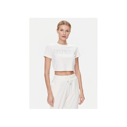 Guess T-Shirt V3BI01 KBXI2 Écru Boxy Fit Guess XXS MODIVO