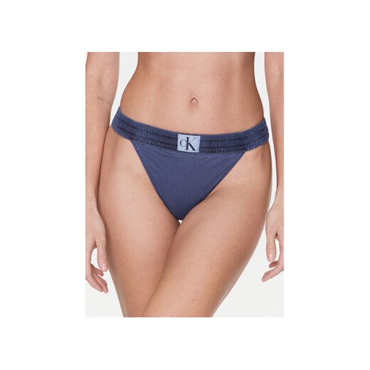 Calvin Klein Swimwear Dół od bikini KW0KW01991 Niebieski ze sklepu MODIVO w kategorii Stroje kąpielowe - zdjęcie 168610397