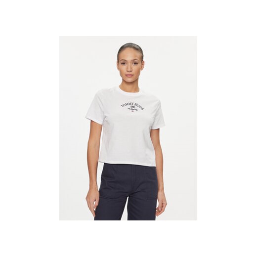 Tommy Jeans T-Shirt Lux Ath DW0DW16835 Biały Classic Fit ze sklepu MODIVO w kategorii Bluzki damskie - zdjęcie 168610406