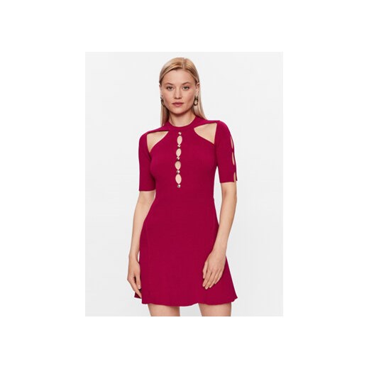 Pinko Sukienka dzianinowa 101227 A0TU Czerwony Regular Fit ze sklepu MODIVO w kategorii Sukienki - zdjęcie 168610619