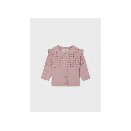 NAME IT Kardigan 13207073 Różowy Regular Fit ze sklepu MODIVO w kategorii Swetry dziewczęce - zdjęcie 168610899