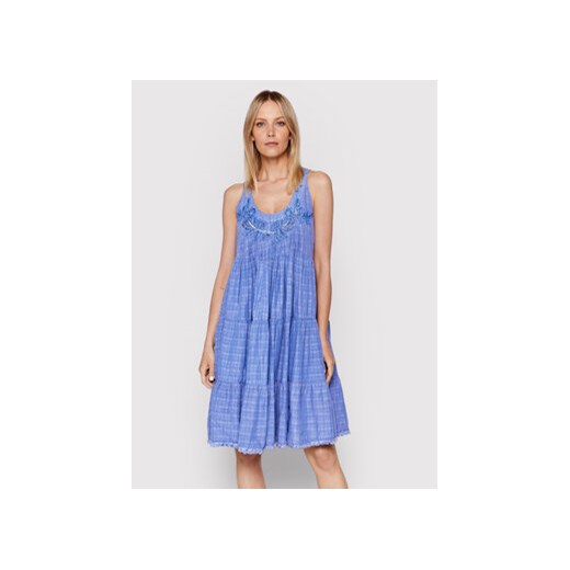 Iconique Sukienka letnia Mamba IC22 043 Niebieski Relaxed Fit ze sklepu MODIVO w kategorii Sukienki - zdjęcie 168611288