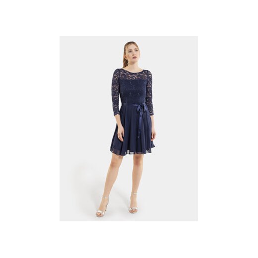 Swing Sukienka koktajlowa 77761210 Granatowy Regular Fit ze sklepu MODIVO w kategorii Sukienki - zdjęcie 168611639
