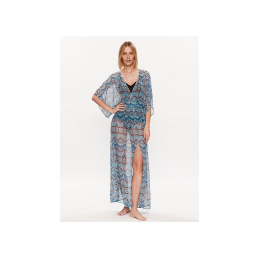 Selmark Sukienka plażowa BH695 Niebieski Relaxed Fit ze sklepu MODIVO w kategorii Odzież plażowa - zdjęcie 168611709