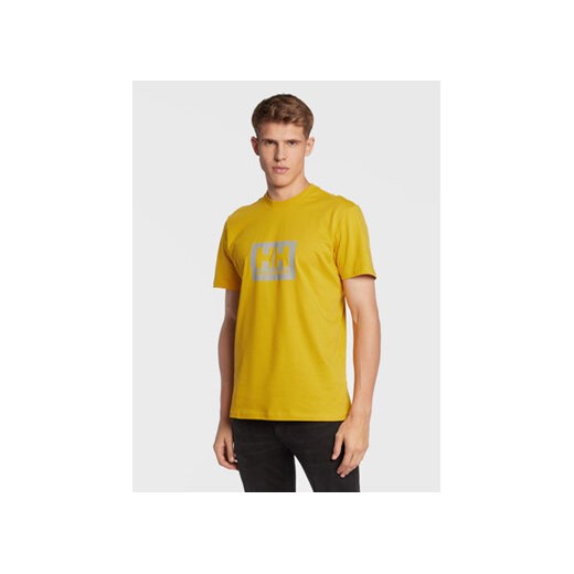 Helly Hansen T-Shirt Box 53285 Żółty Regular Fit ze sklepu MODIVO w kategorii T-shirty męskie - zdjęcie 168612027