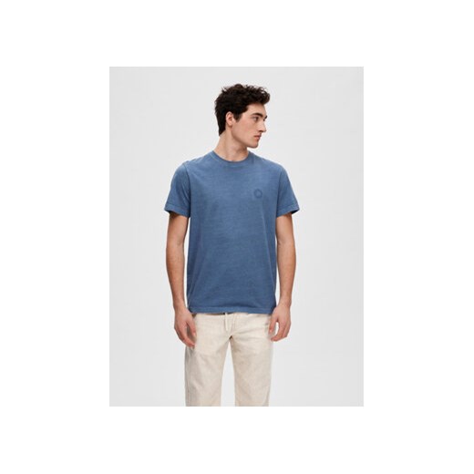 Selected Homme T-Shirt 16089505 Niebieski Regular Fit ze sklepu MODIVO w kategorii T-shirty męskie - zdjęcie 168612426