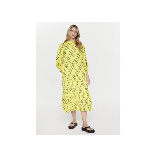 Silvian Heach Sukienka codzienna GPP23374VE Żółty Regular Fit ze sklepu MODIVO w kategorii Sukienki - zdjęcie 168613179