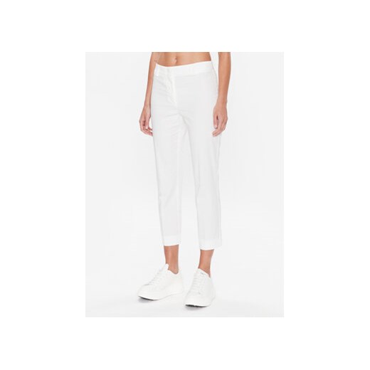 Weekend Max Mara Spodnie materiałowe 2351310631 Biały Slim Fit ze sklepu MODIVO w kategorii Spodnie damskie - zdjęcie 168613246