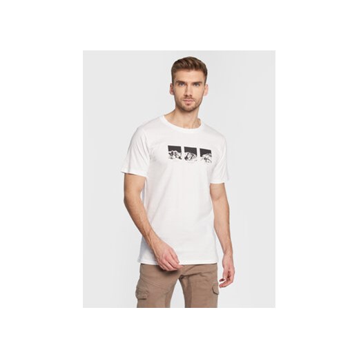 Solid T-Shirt Dain 21107280 Biały Regular Fit ze sklepu MODIVO w kategorii T-shirty męskie - zdjęcie 168613365