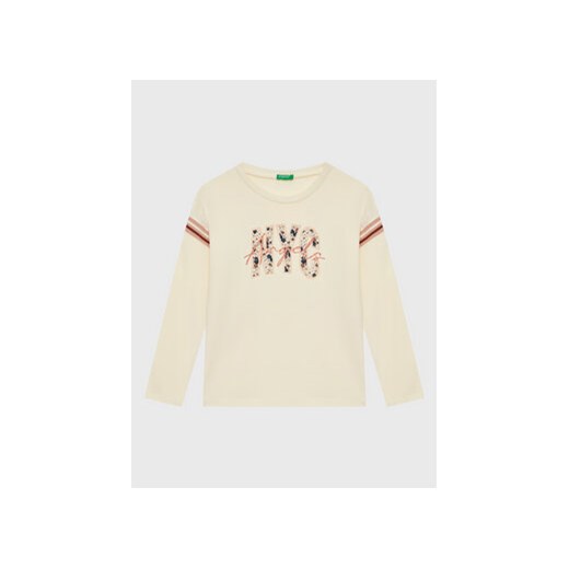 United Colors Of Benetton Bluzka 3VR5C108Q Beżowy Regular Fit United Colors Of Benetton 130 MODIVO