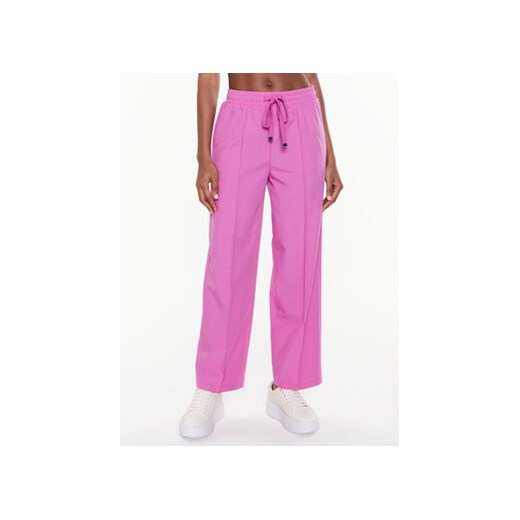 United Colors Of Benetton Spodnie materiałowe 40K6DF035 Różowy Relaxed Fit ze sklepu MODIVO w kategorii Spodnie damskie - zdjęcie 168614325