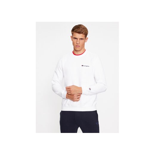 Champion Bluza Crewneck Sweatshirt 219209 Biały Comfort Fit ze sklepu MODIVO w kategorii Bluzy męskie - zdjęcie 168614529