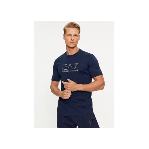 EA7 Emporio Armani T-Shirt 6RPT71 PJM9Z 1554 Granatowy Regular Fit ze sklepu MODIVO w kategorii T-shirty męskie - zdjęcie 168614656