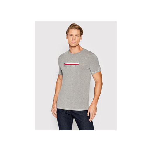 Tommy Hilfiger T-Shirt UM0UM02348 Szary Regular Fit ze sklepu MODIVO w kategorii T-shirty męskie - zdjęcie 168614745