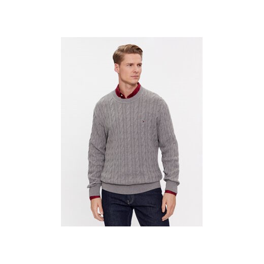 Tommy Hilfiger Sweter MW0MW33132 Szary Relaxed Fit ze sklepu MODIVO w kategorii Swetry męskie - zdjęcie 168614775