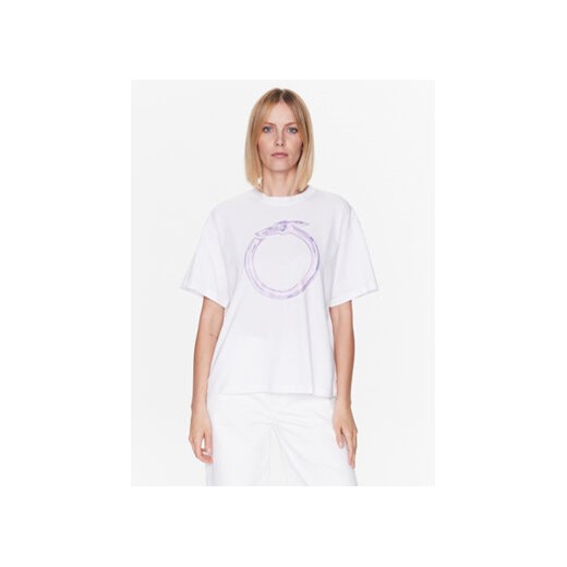 Trussardi T-Shirt 56T00561 Biały Regular Fit ze sklepu MODIVO w kategorii Bluzki damskie - zdjęcie 168614929