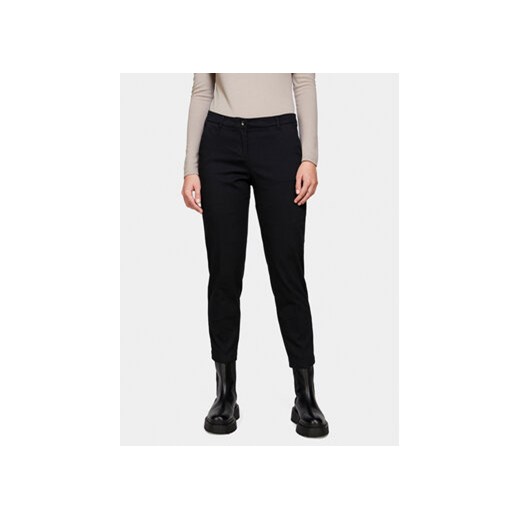 Sisley Chinosy 48M855BK7 Czarny Slim Fit ze sklepu MODIVO w kategorii Spodnie damskie - zdjęcie 168615336