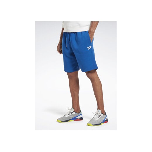 Reebok Szorty sportowe Reebok Identity Fleece Shorts H49689 Niebieski ze sklepu MODIVO w kategorii Spodenki męskie - zdjęcie 168615717