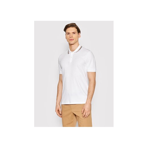 Boss Polo Penrose 38 50469360 Biały Slim Fit ze sklepu MODIVO w kategorii T-shirty męskie - zdjęcie 168615826