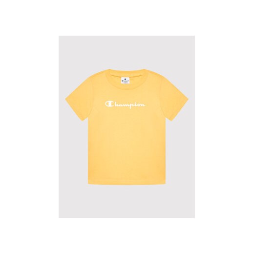 Champion T-Shirt 404541 Żółty Regular Fit ze sklepu MODIVO w kategorii T-shirty chłopięce - zdjęcie 168615878