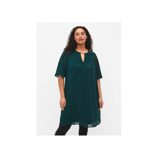 Zizzi Sukienka M58832B Zielony Loose Fit ze sklepu MODIVO w kategorii Sukienki - zdjęcie 168615956