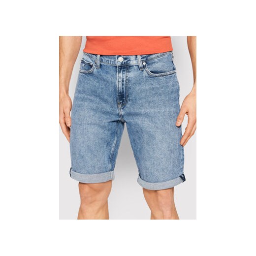 Calvin Klein Szorty jeansowe K10K108675 Niebieski Slim Fit Calvin Klein 32 MODIVO