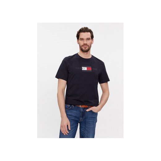 Tommy Hilfiger T-Shirt MW0MW37859 Granatowy Regular Fit ze sklepu MODIVO w kategorii T-shirty męskie - zdjęcie 168616369