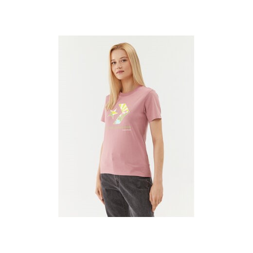 Converse T-Shirt Star Chevron Infill Tee 10025214-A03 Różowy Regular Fit ze sklepu MODIVO w kategorii Bluzki damskie - zdjęcie 168616625