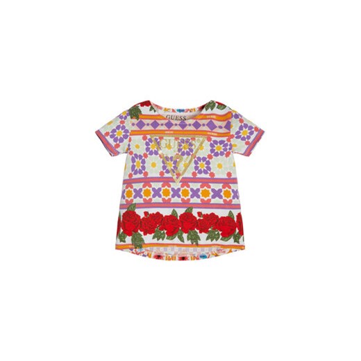 Guess T-Shirt K3GI05 K6YW3 Kolorowy Regular Fit ze sklepu MODIVO w kategorii Bluzki dziewczęce - zdjęcie 168616656