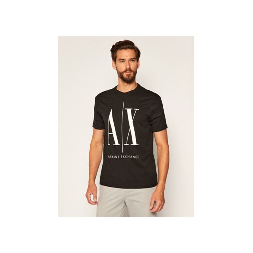 Armani Exchange T-Shirt 8NZTPA ZJH4Z 1200 Czarny Regular Fit ze sklepu MODIVO w kategorii T-shirty męskie - zdjęcie 168616736
