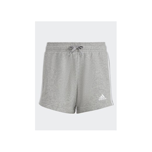 adidas Szorty sportowe Essentials 3-Stripes Shorts IC3632 Szary Regular Fit ze sklepu MODIVO w kategorii Spodenki chłopięce - zdjęcie 168617035