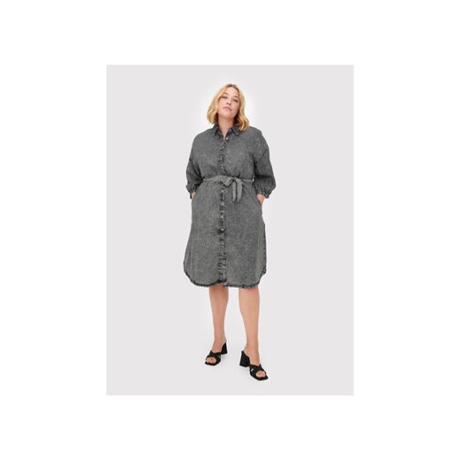 ONLY Carmakoma Sukienka jeansowa Lea 15259127 Szary Regular Fit 46 MODIVO