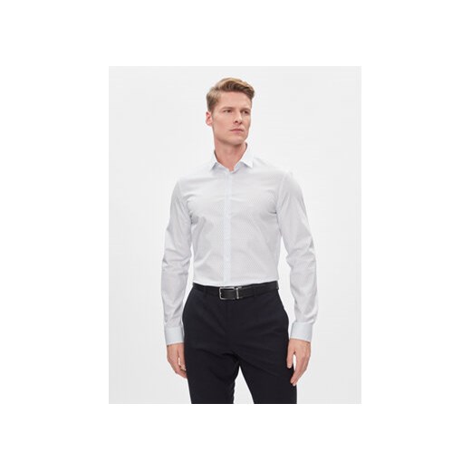 Calvin Klein Koszula K10K112311 Biały Slim Fit ze sklepu MODIVO w kategorii Koszule męskie - zdjęcie 168617536