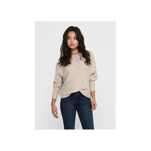 ONLY Sweter 15168705 Beżowy Regular Fit ze sklepu MODIVO w kategorii Swetry damskie - zdjęcie 168618117