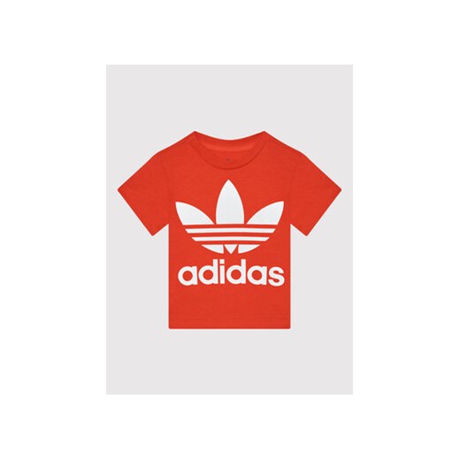 adidas T-Shirt Trefoil HE2189 Czerwony Regular Fit ze sklepu MODIVO w kategorii T-shirty chłopięce - zdjęcie 168618609