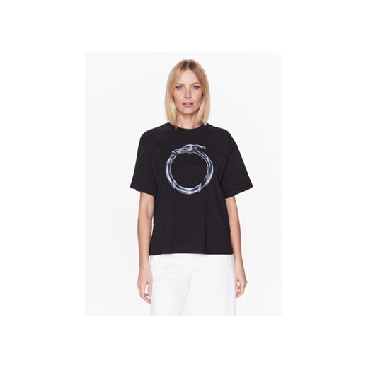 Trussardi T-Shirt 56T00561 Czarny Regular Fit ze sklepu MODIVO w kategorii Bluzki damskie - zdjęcie 168618618