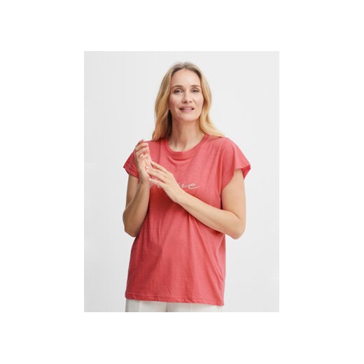 Fransa T-Shirt 20612027 Różowy Regular Fit ze sklepu MODIVO w kategorii Bluzki damskie - zdjęcie 168619139