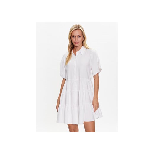 Silvian Heach Sukienka koszulowa GPP23328VE Biały Relaxed Fit ze sklepu MODIVO w kategorii Sukienki - zdjęcie 168619419