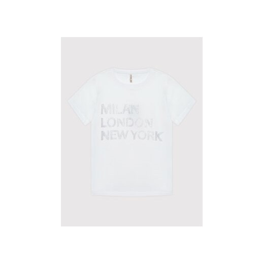 Kids ONLY T-Shirt Perla 15267012 Biały Regular Fit ze sklepu MODIVO w kategorii Bluzki dziewczęce - zdjęcie 168620176