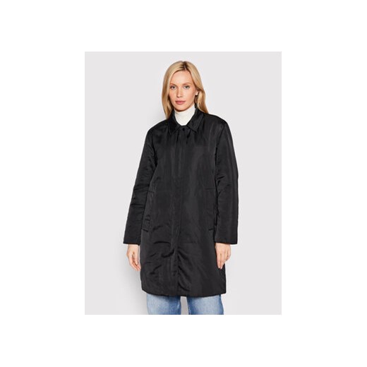 Calvin Klein Płaszcz przejściowy K20K204166 Czarny Regular Fit ze sklepu MODIVO w kategorii Płaszcze damskie - zdjęcie 168620189
