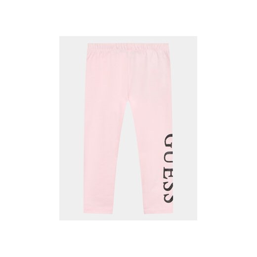 Guess Legginsy K3YB01 K82K0 Różowy Slim Fit ze sklepu MODIVO w kategorii Spodnie dziewczęce - zdjęcie 168620667