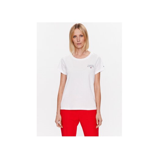 Tommy Hilfiger T-Shirt UW0UW04525 Biały Relaxed Fit ze sklepu MODIVO w kategorii Bluzki damskie - zdjęcie 168620816