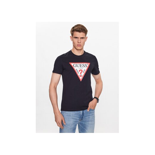 Guess T-Shirt M2YI71 I3Z14 Granatowy Slim Fit ze sklepu MODIVO w kategorii T-shirty męskie - zdjęcie 168620969