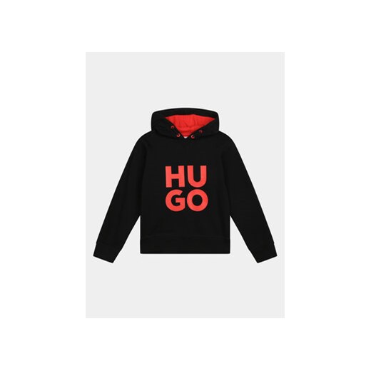Hugo Bluza G25152 D Czarny Regular Fit ze sklepu MODIVO w kategorii Bluzy chłopięce - zdjęcie 168621446