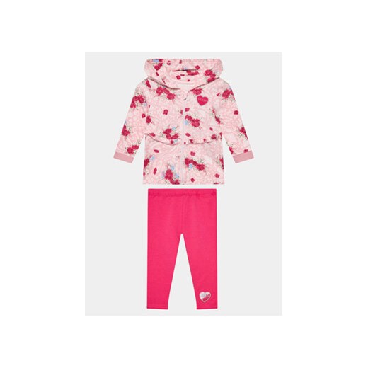 Guess Komplet bluza i legginsy A3BG10 KA6W0 Różowy Regular Fit ze sklepu MODIVO w kategorii Komplety niemowlęce - zdjęcie 168621676