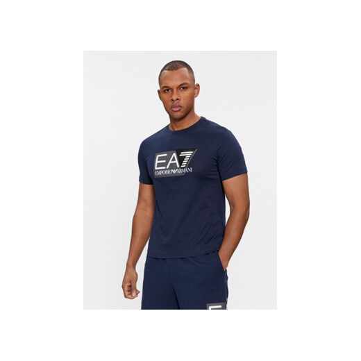 EA7 Emporio Armani T-Shirt 3DPT81 PJM9Z 1554 Granatowy Regular Fit ze sklepu MODIVO w kategorii T-shirty męskie - zdjęcie 168621709